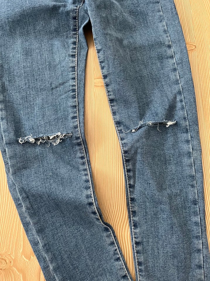 Kadın Mavi Midi Boy Denim Pantolon - Görsel 2