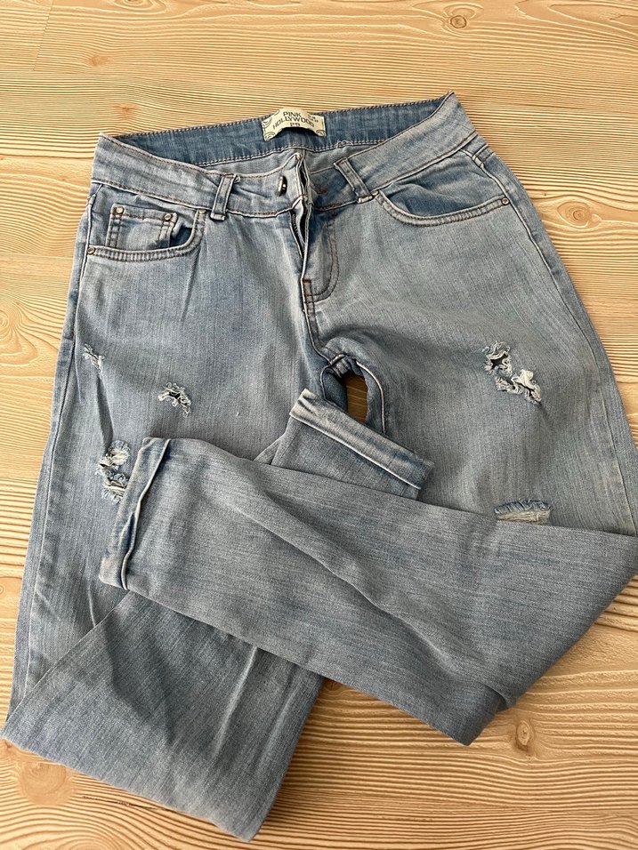 Rahat Kesim Mavi Denim Kadın Jean - Görsel 3