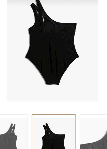 Koton etiketli 38 beden Siyah Tek Omuzlu Strappy Mayo - Görsel 2