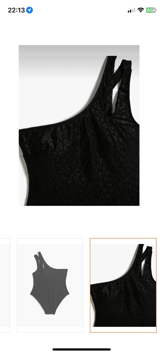 Koton etiketli 38 beden Siyah Tek Omuzlu Strappy Mayo - Görsel 3