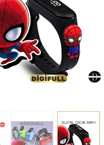 Spiderman dijital saat cocuk sıfır - Görsel 2