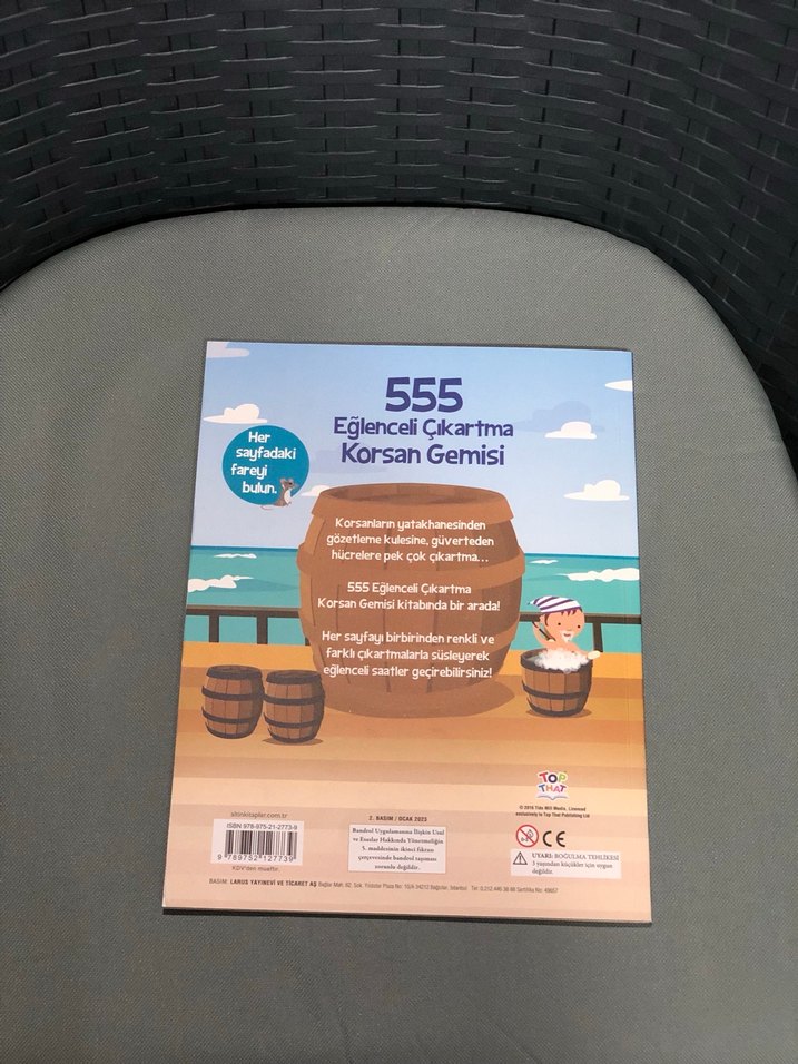555 Eğlenceli Çıkartma Korsan Gemisi kitap sıfır - Görsel 2