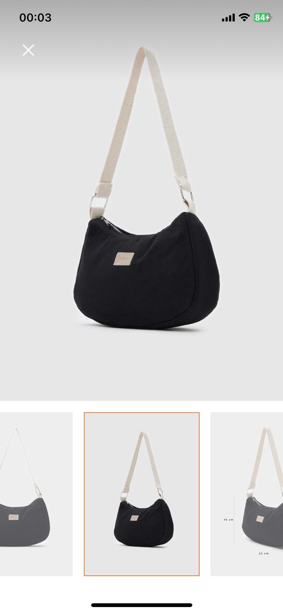 Siyah Kadın Omuz Çantası etiketli - Görsel 2