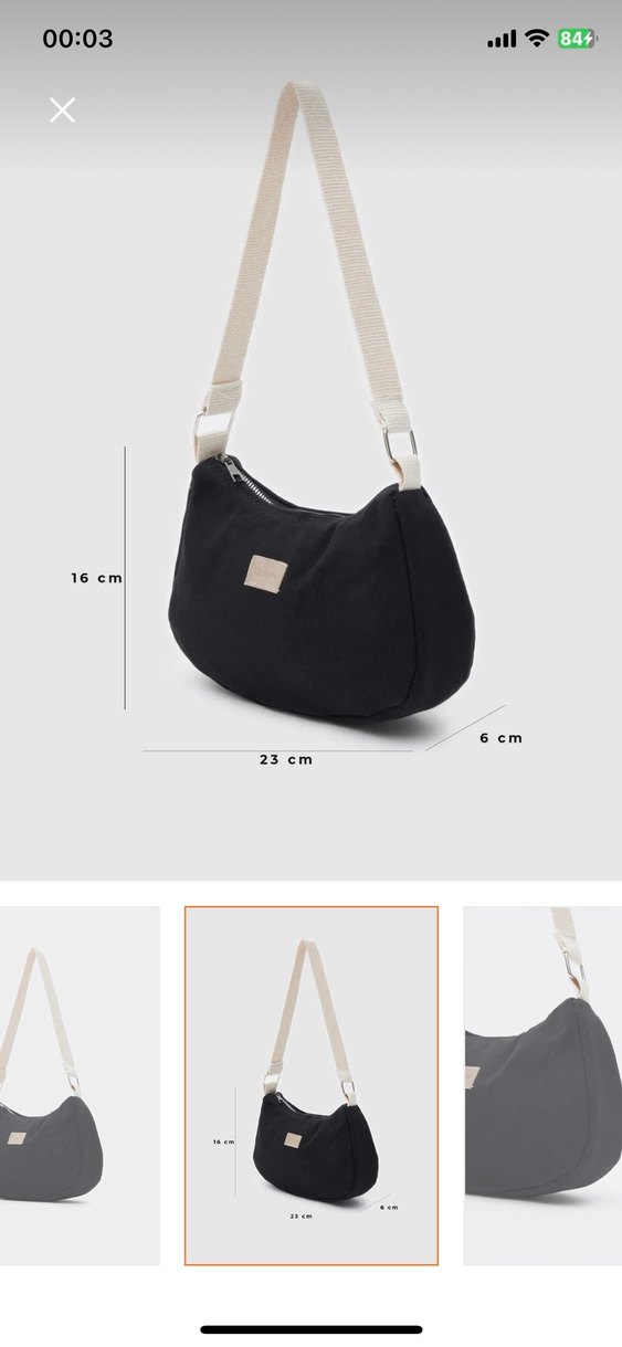 Siyah Kadın Omuz Çantası etiketli - Görsel 3