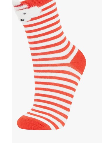 Defacto Kırmızı 2 li Çorap Seti etiketli - Görsel 3