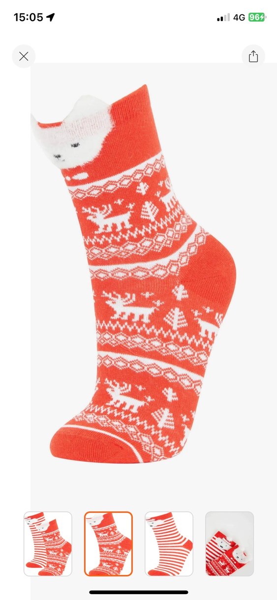 Defacto Kırmızı 2 li Çorap Seti etiketli - Görsel 2