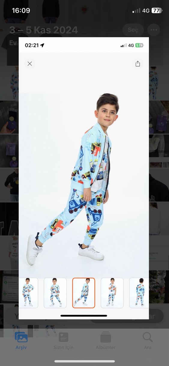 Erkek Çocuk Eşofman Takımı 7-8 yaş etiketli - Görsel 3