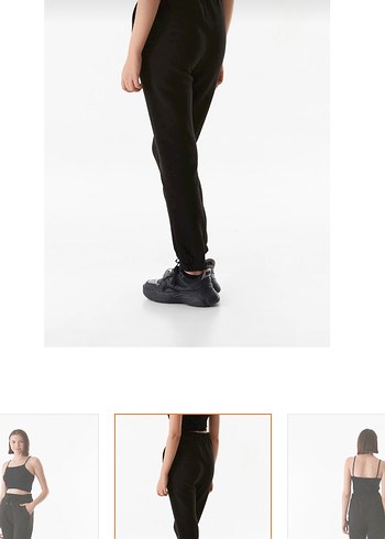 Kadın Siyah Regular Fit Eşofman Altı 3 iplik etiketli - Görsel 5