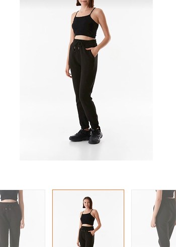 Kadın Siyah Regular Fit Eşofman Altı 3 iplik etiketli - Görsel 4