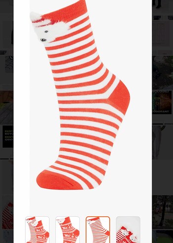 Defacto Kırmızı 2 li Çorap Seti etiketli - Görsel 2