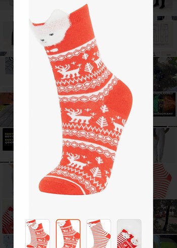 Defacto Kırmızı 2 li Çorap Seti etiketli - Görsel 3