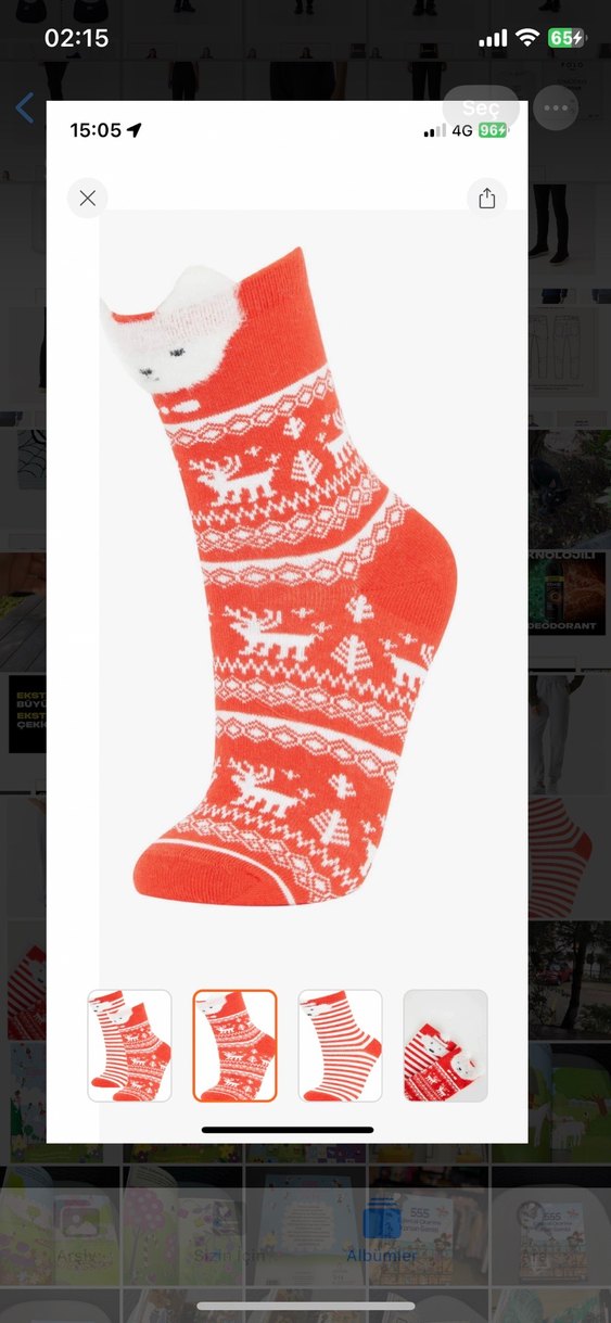 Defacto Kırmızı 2 li Çorap Seti etiketli - Görsel 3