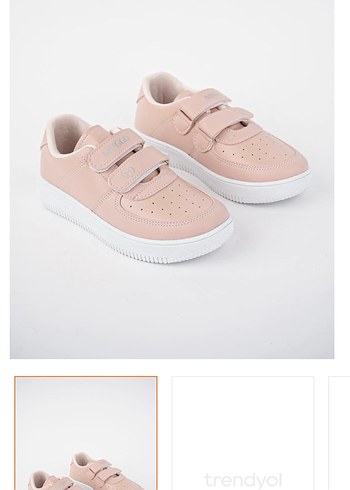 Kız Çocuk Pembe Cırt Cırtlı spor ayakkabı sıfır 33 numara - Görsel 2