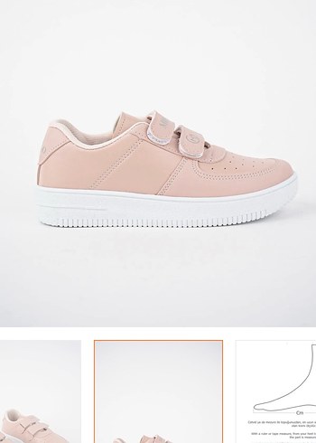 Kız Çocuk Pembe Cırt Cırtlı spor ayakkabı sıfır 33 numara - Görsel 3