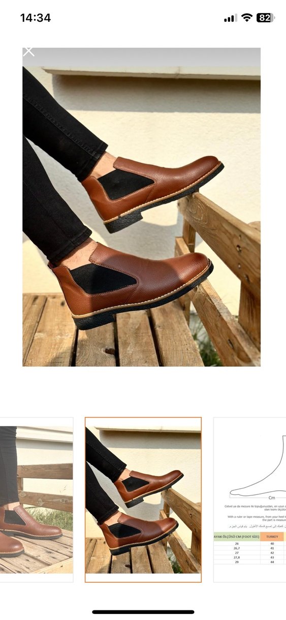 Kahverengi Erkek Günlük Bot 42 numara sıfır - Görsel 4