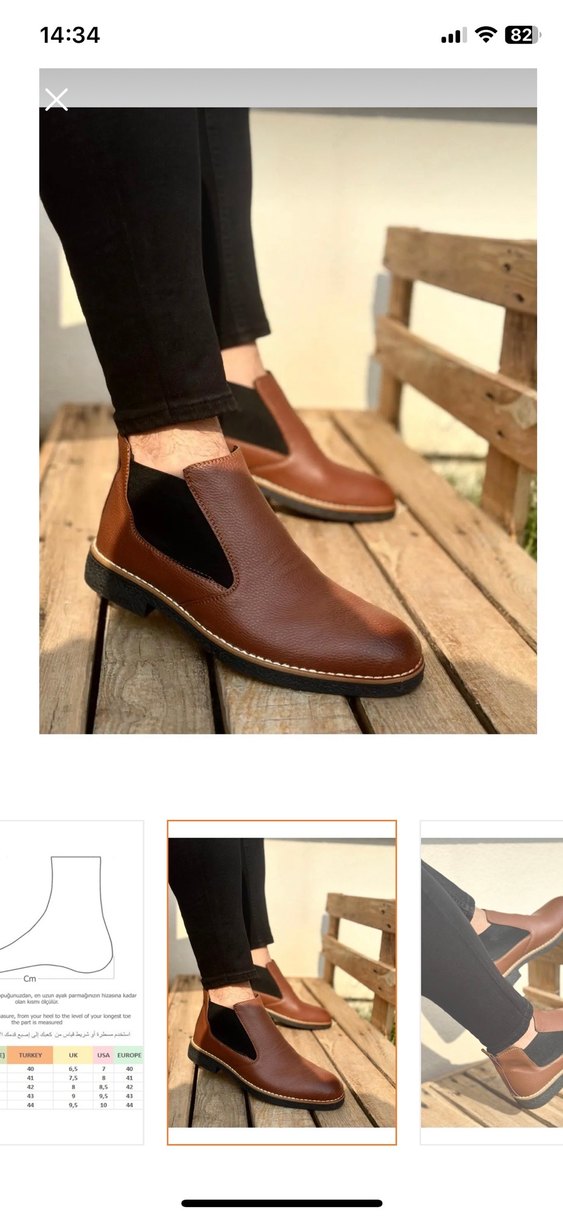 Kahverengi Erkek Günlük Bot 42 numara sıfır - Görsel 3