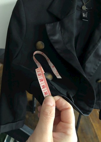 Mango Siyah Mini Blazer ceket s-m beden - Görsel 15