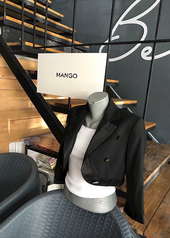 Mango Siyah Mini Blazer ceket s-m beden - Görsel 3