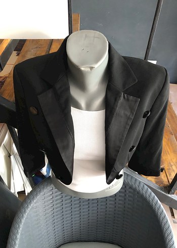 Mango Siyah Mini Blazer ceket s-m beden - Görsel 5