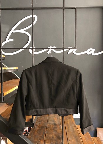 Mango Siyah Mini Blazer ceket s-m beden - Görsel 18