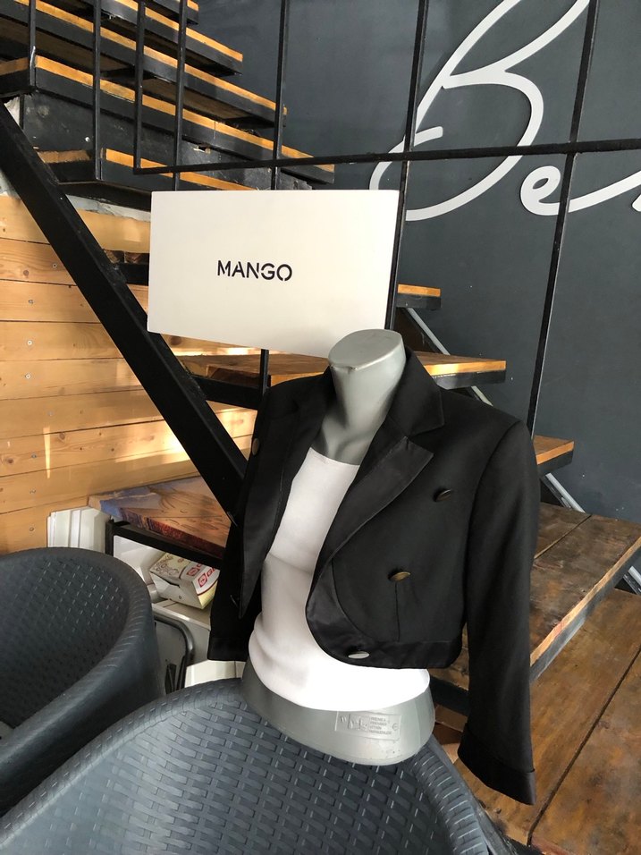 Mango Siyah Mini Blazer ceket s-m beden - Görsel 3