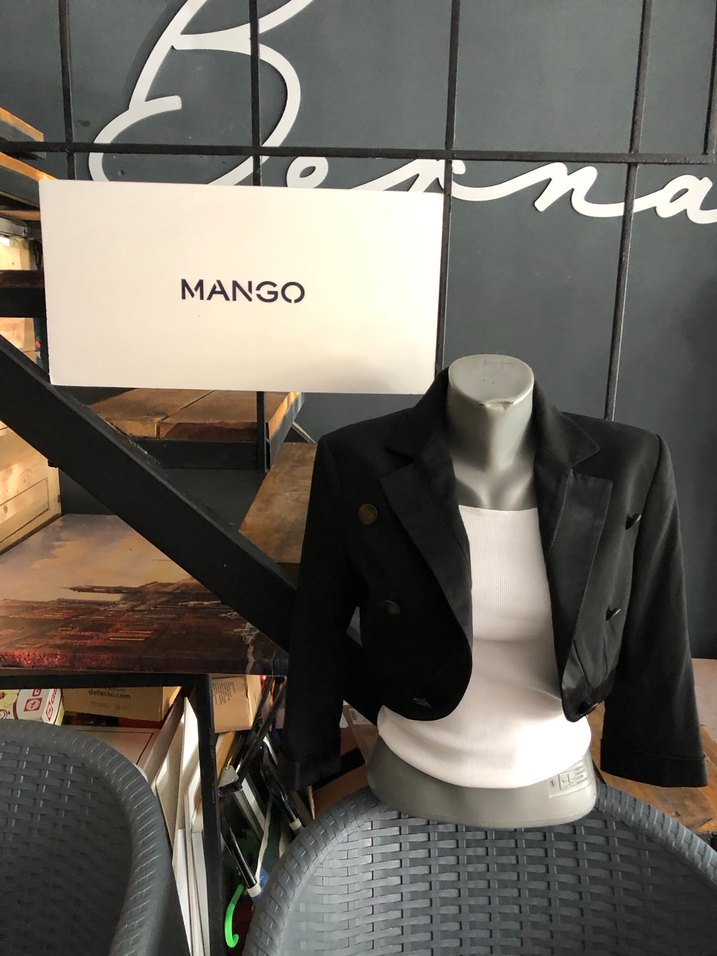 Mango Siyah Mini Blazer ceket s-m beden - Görsel 2