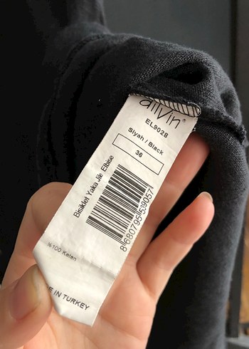 Dilvin Siyah Kolsuz Keten elbise 38 beden - Görsel 12