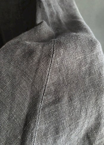 Dilvin Siyah Kolsuz Keten elbise 38 beden - Görsel 13