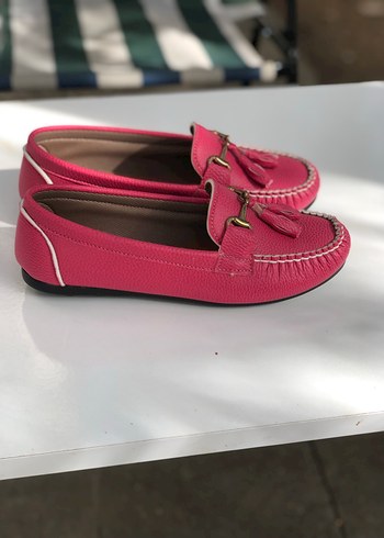 36 Beden pembe Renk Püsküllü Pembe Kadın Babet 36 numara sıfır