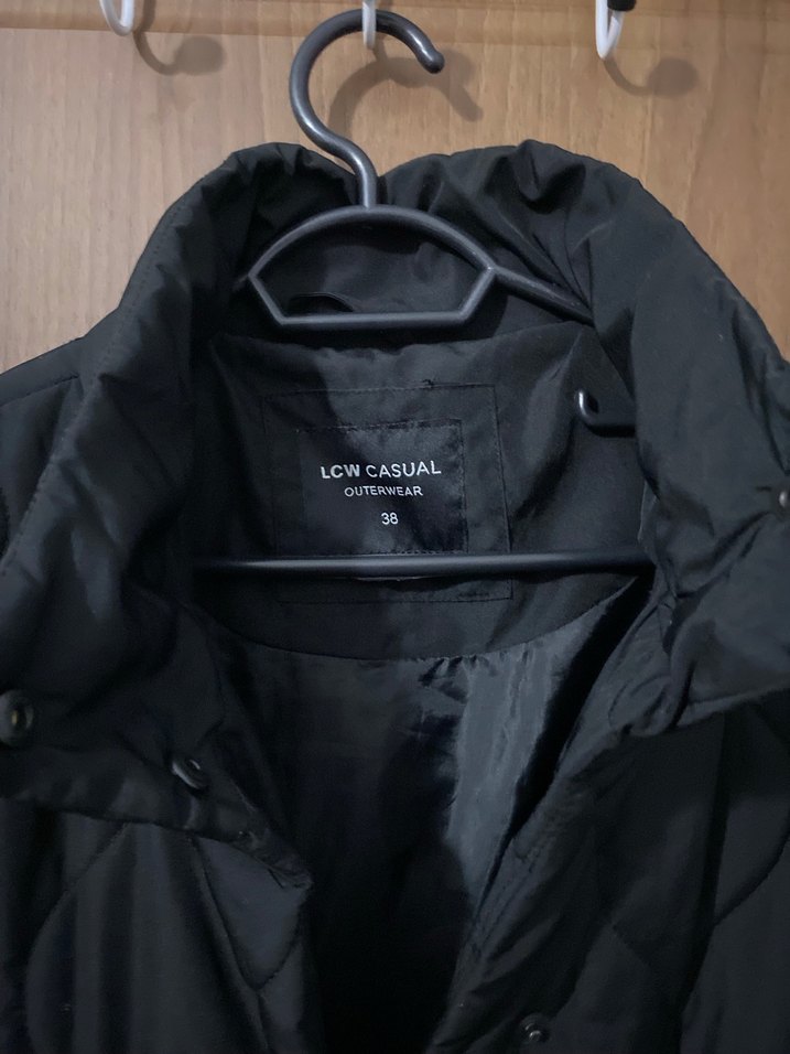 Düğmeli Siyah Midi Kadın Ceket - Görsel 2