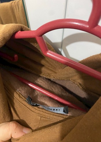 Kahverengi Kapüşonlu Rahat Sweatshirt - Görsel 5