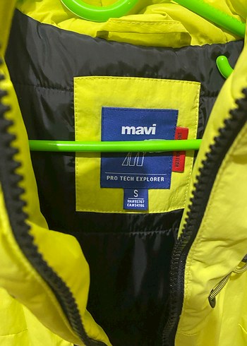 Erkek Parlak Sarı Fermuarlı Mont - Görsel 2