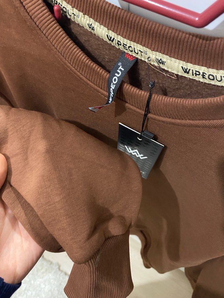 Kahverengi Kadın Süet Sweatshirt - Görsel 4