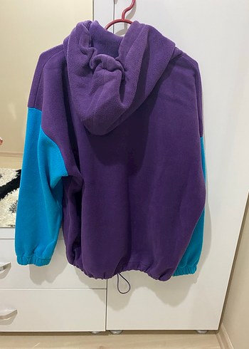 Mor Kapüşonlu Kadın Sweatshirt - Görsel 3