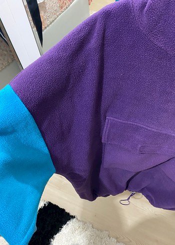 Mor Kapüşonlu Kadın Sweatshirt - Görsel 2