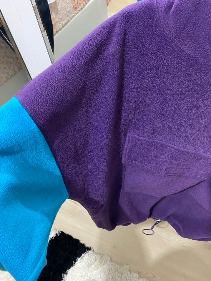 Mor Kapüşonlu Kadın Sweatshirt - Görsel 2