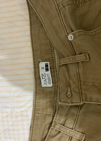 Bej erkek Pamuklu Rahat Kesim Pantolon - Görsel 3