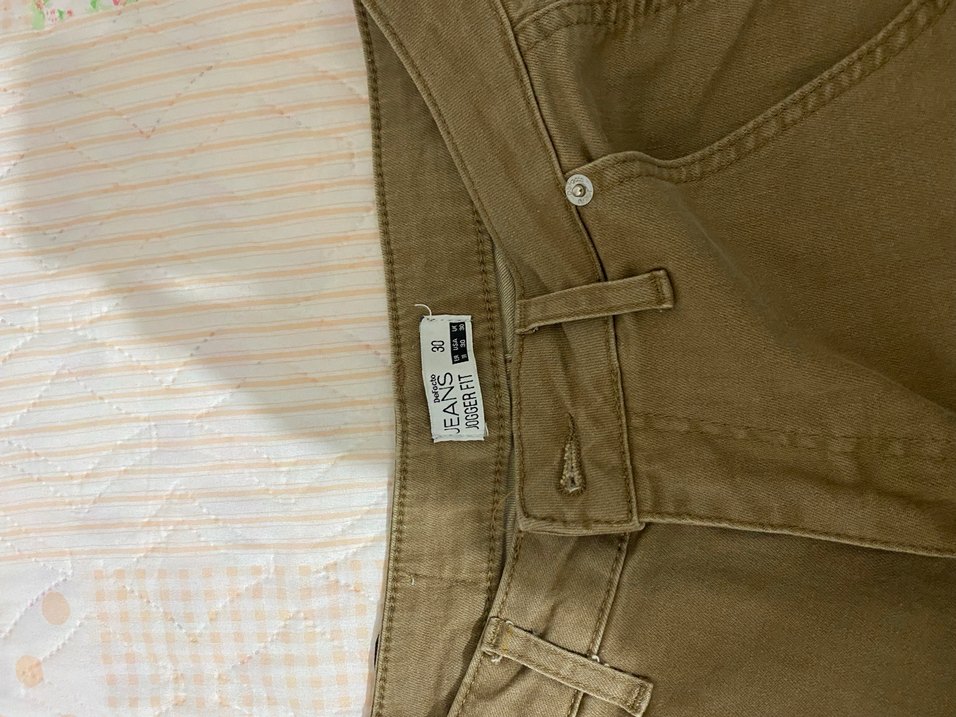 Bej erkek Pamuklu Rahat Kesim Pantolon - Görsel 3