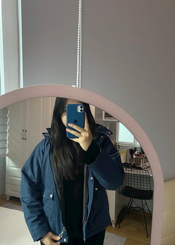 Kadın Lacivert Midi Kışlık Ceket - Görsel 3