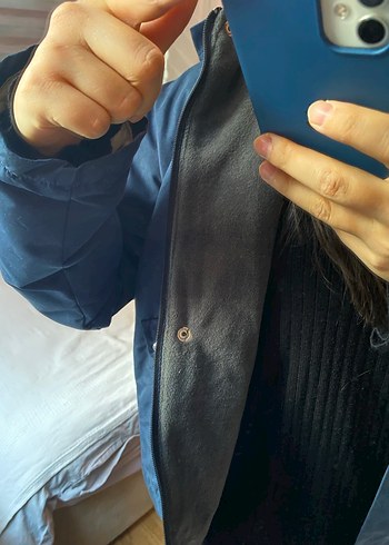 Kadın Lacivert Midi Kışlık Ceket - Görsel 5