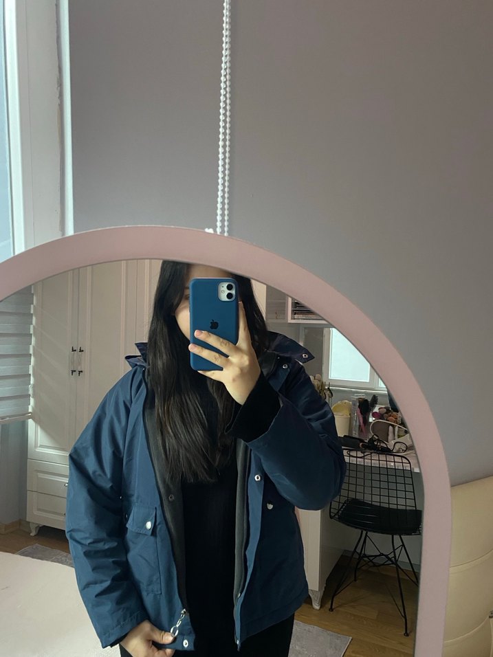 Kadın Lacivert Midi Kışlık Ceket - Görsel 3