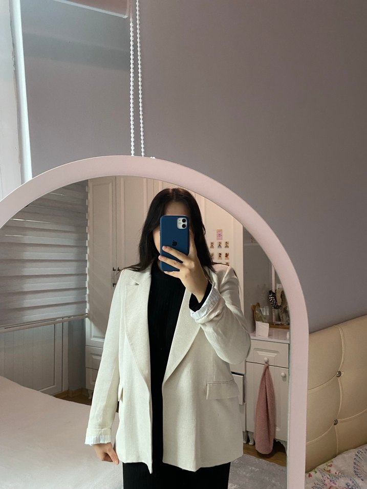 Bej Kadın Midi Blazer Ceket - Görsel 2