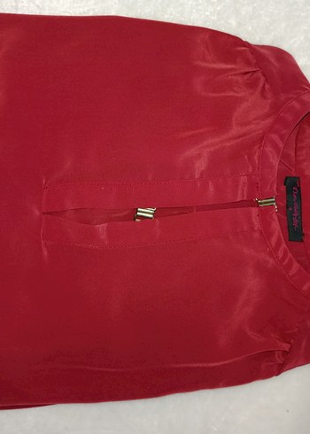 Bordo Yüksek Yakalı Kadın Bluz - Görsel 3