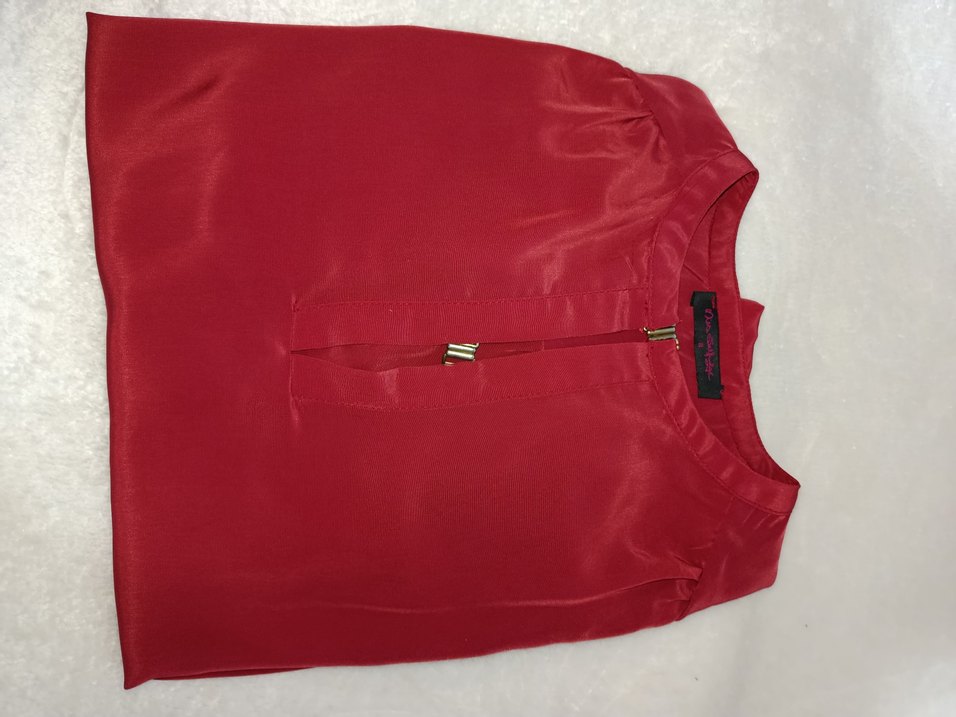 Bordo Yüksek Yakalı Kadın Bluz - Görsel 3