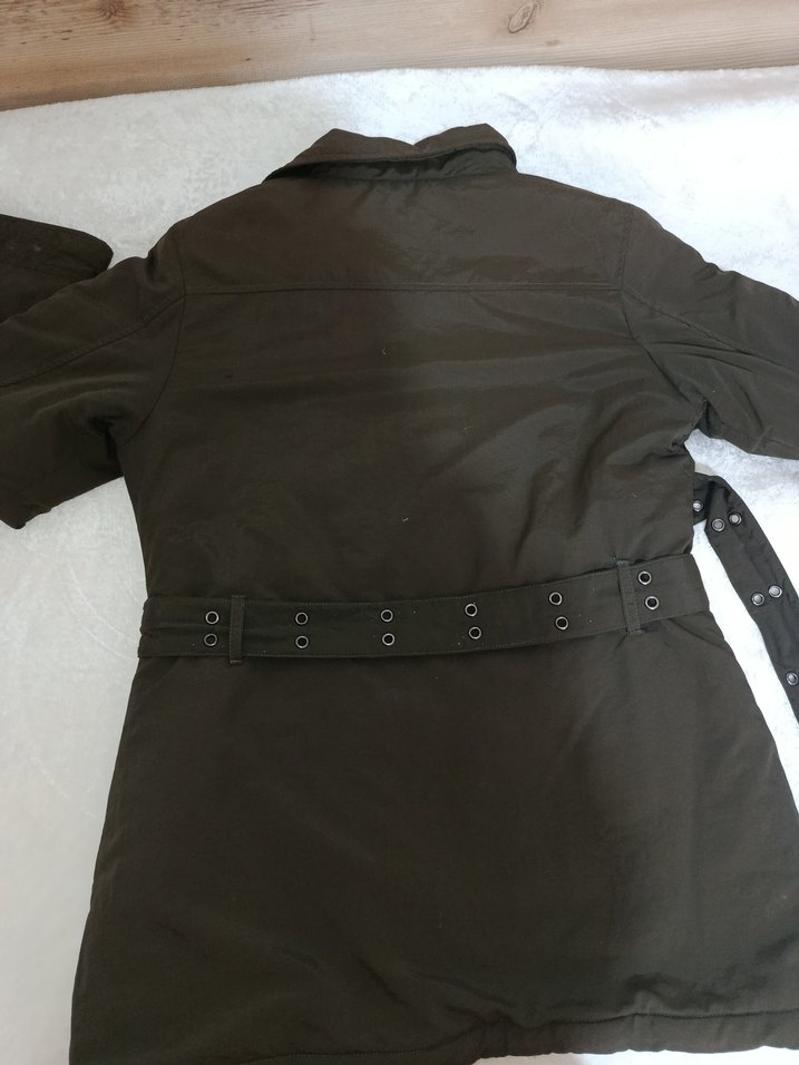 Kemerli siyah Kadın Ceket - Görsel 2