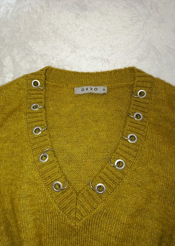 Sarı Bohem Kadın Triko Kazak - Görsel 2