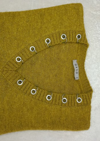 Sarı Bohem Kadın Triko Kazak - Görsel 3