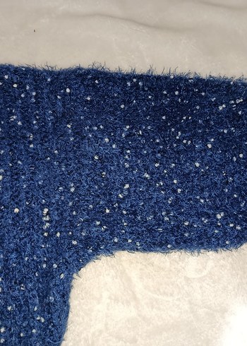 Mavi Örgü Hırka - Görsel 2