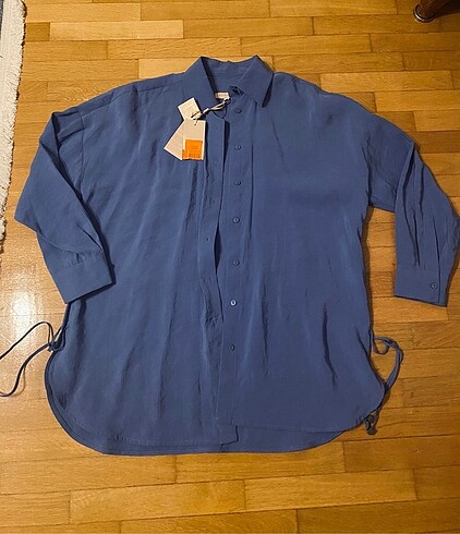 pierre cardin etiketli oversize gomlek - Görsel 6