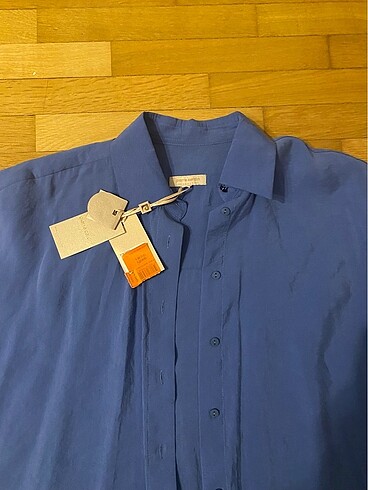 pierre cardin etiketli oversize gomlek - Görsel 8